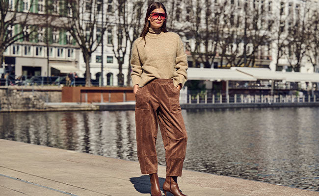 Pantalon en velours côtelé