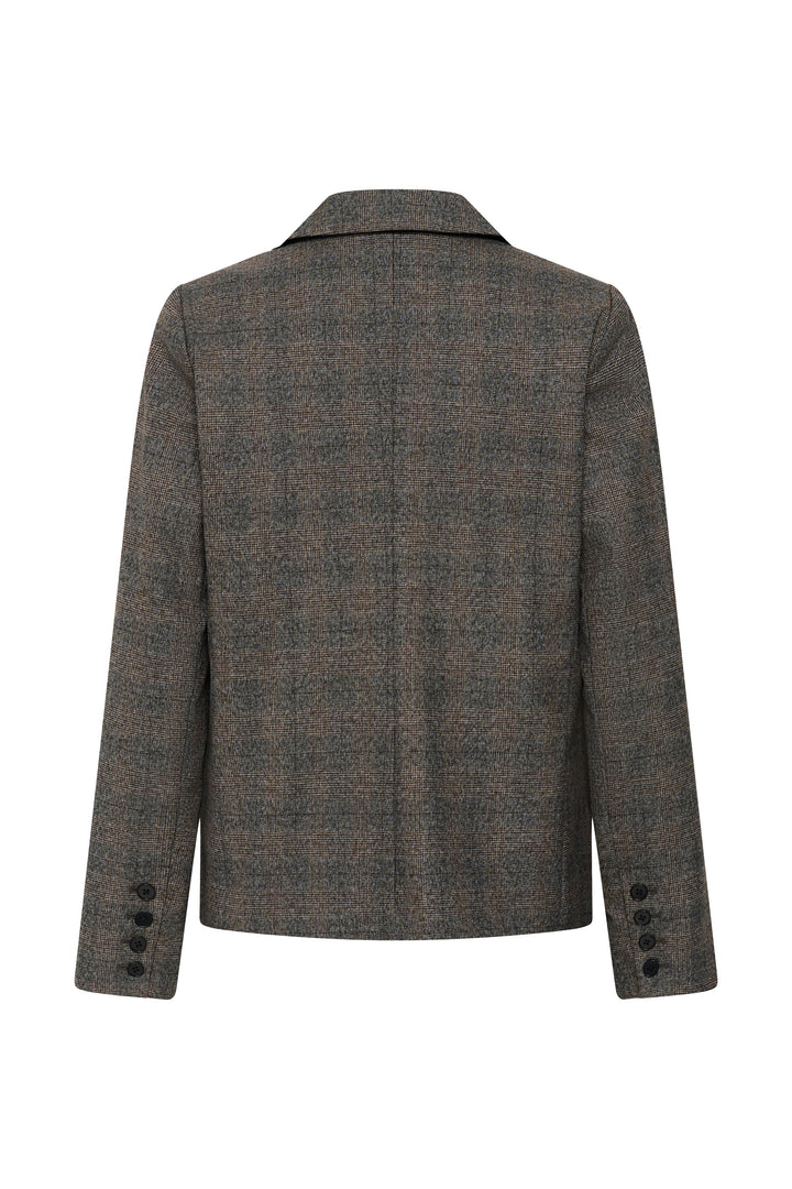 Clarissa fitted plaid blazer 