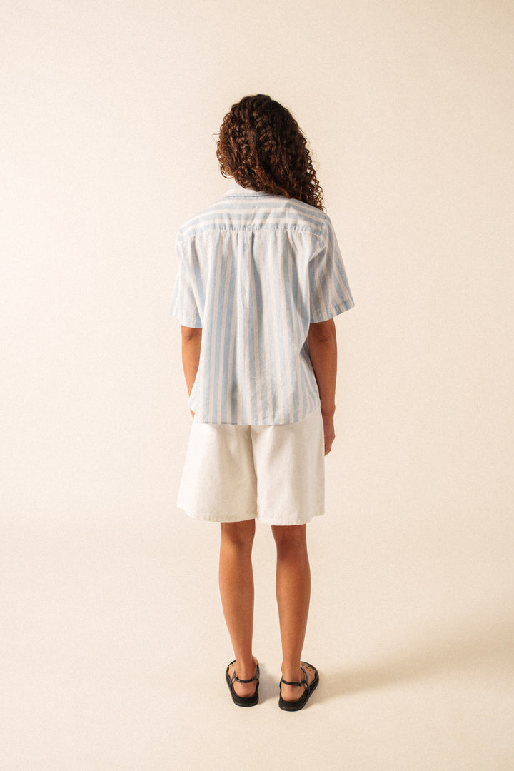 Blouse à rayures manches courtes ALMA