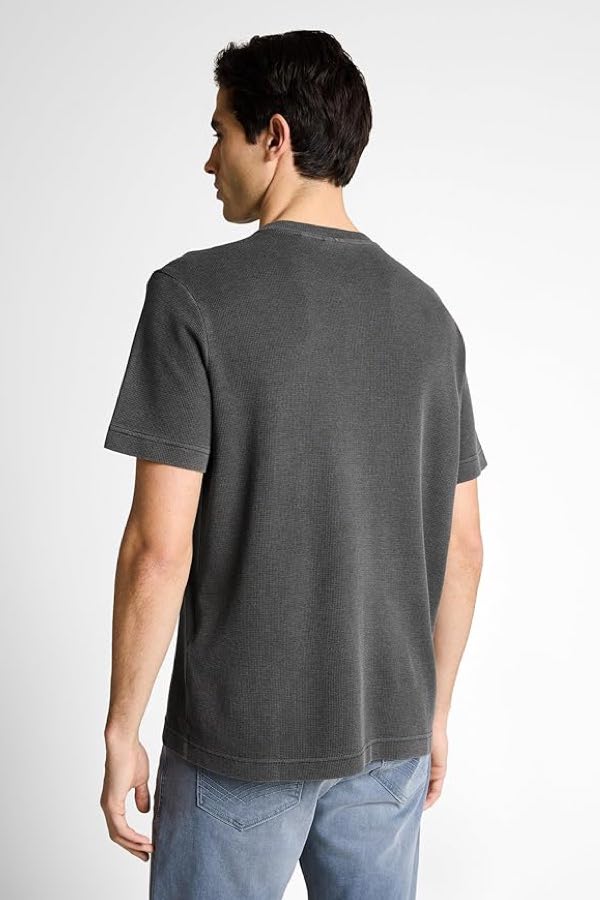 T-shirt gaufré à col henley