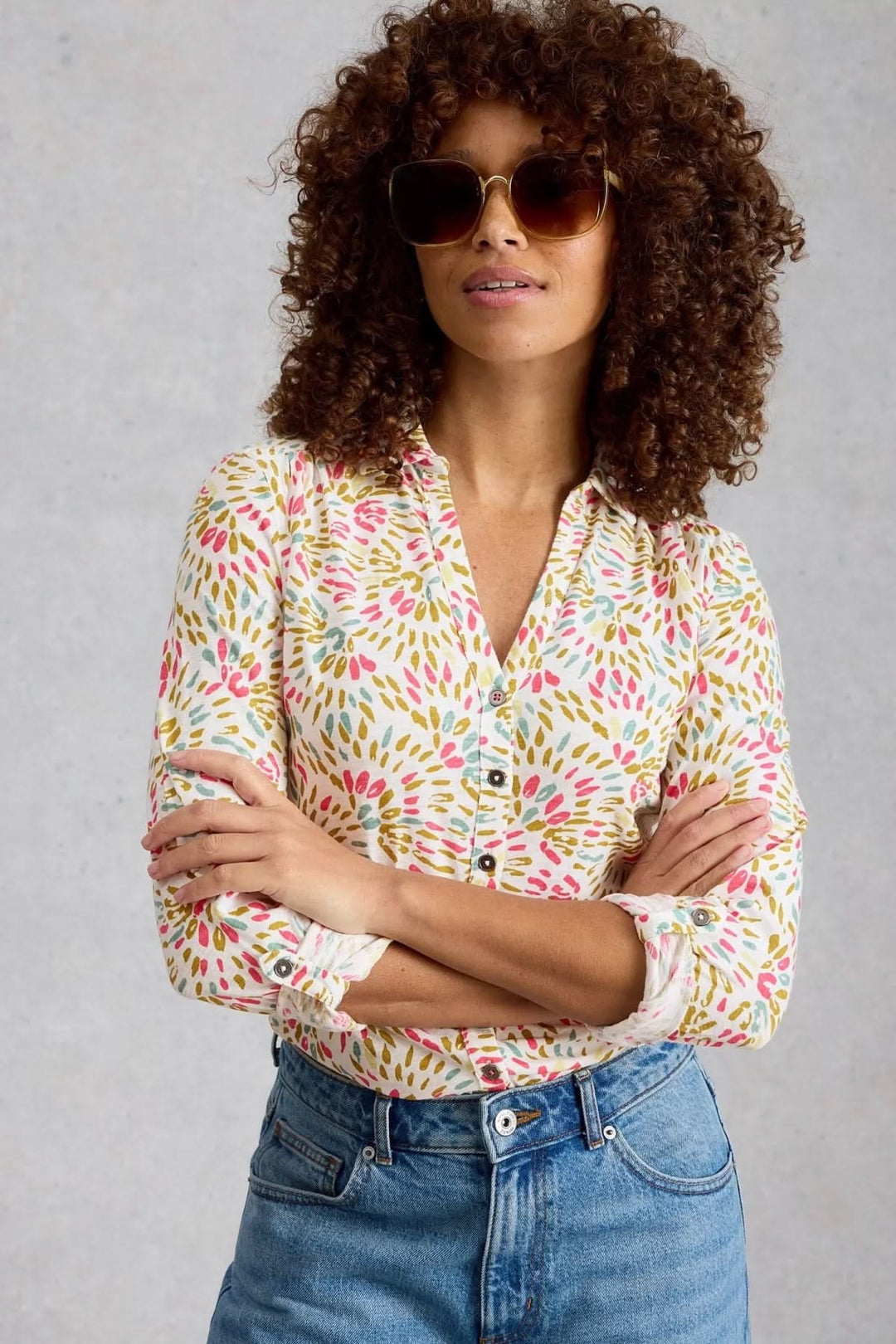 Blouse Annie imprimée col chemise