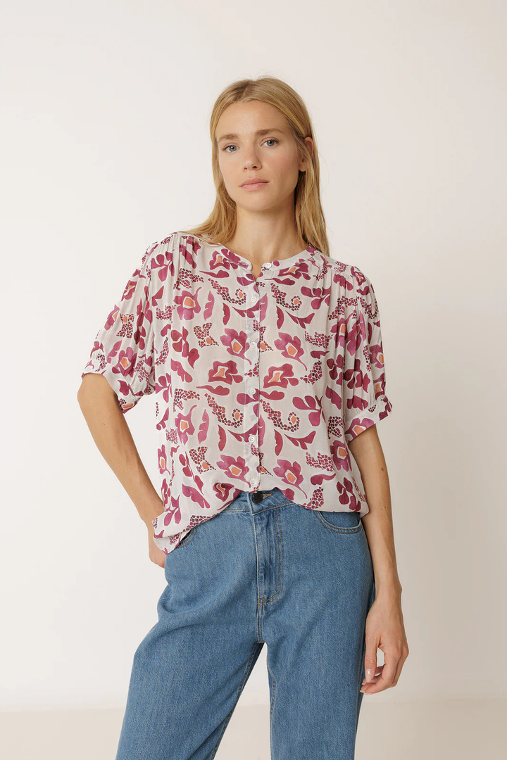 Blouse fluide à imprimé floral