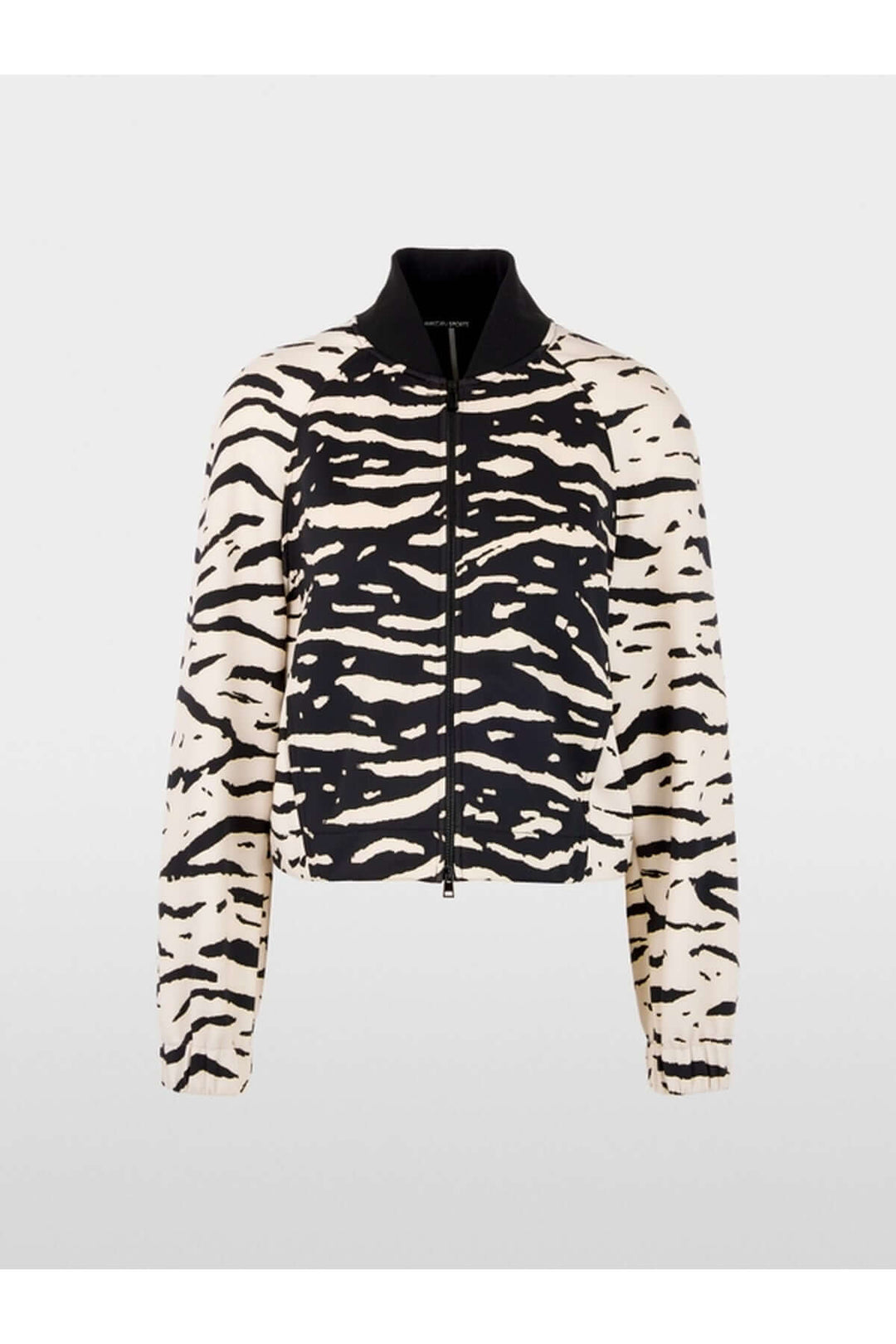 Blouson à imprimé animal avec col tricoté et poches latérales, coupe ample, matière jersey scuba douce, poignets élastiques.