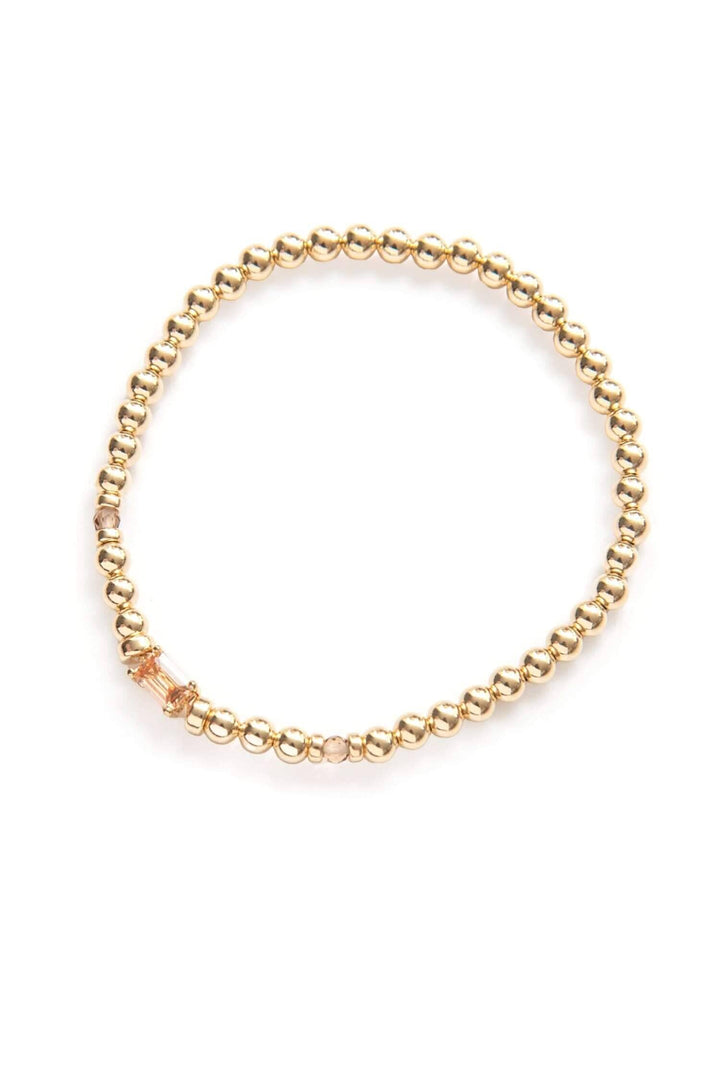Bracelet en or vermeil Be Contemporary, détails en zirconium, éclat et élégance moderne.