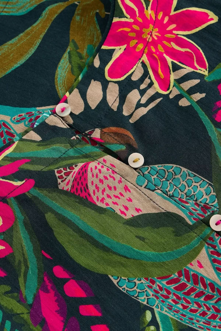Camisole Matilda fluide imprimé tropical