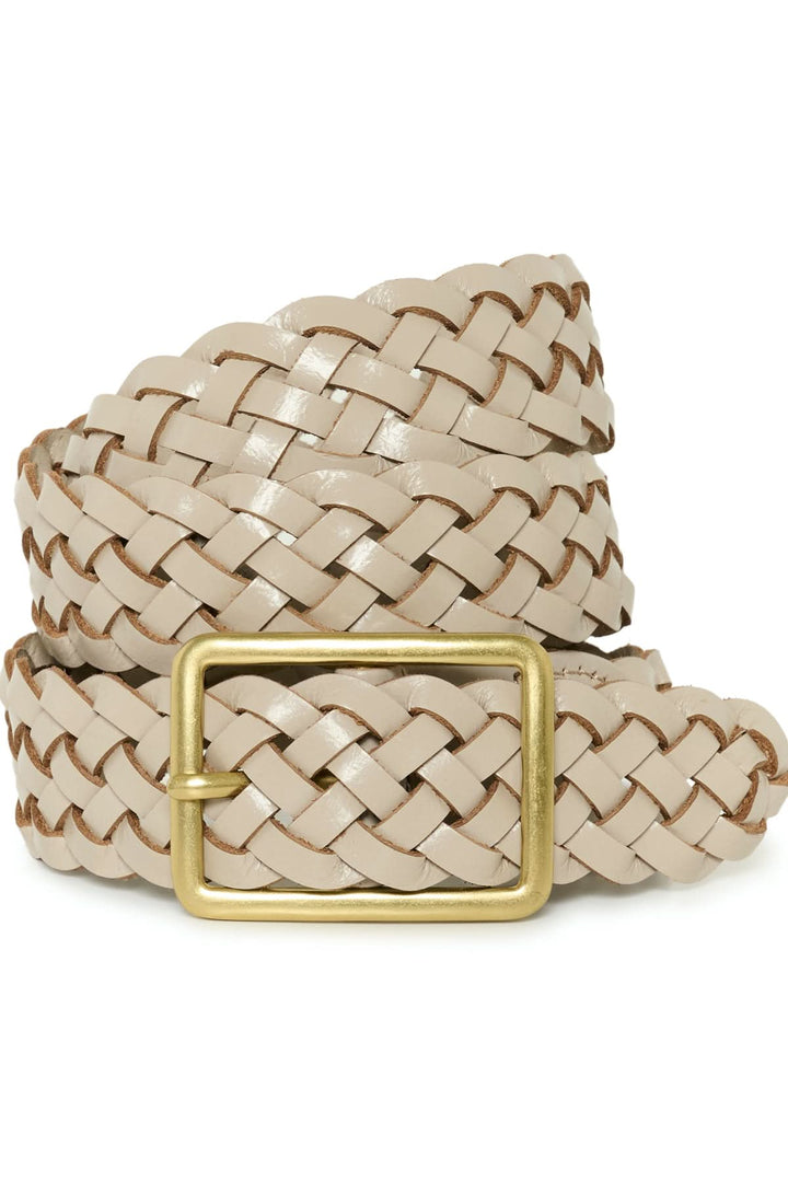 Ceinture tressée Anstina avec boucle carrée en métal, design souple et raffiné pour un ajustement élégant et confortable sans trous.