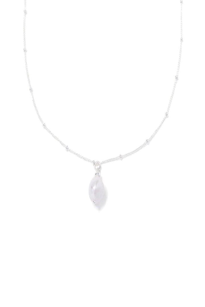 Chaîne Be Minimalist en argent 925 avec pendentif en perle d&