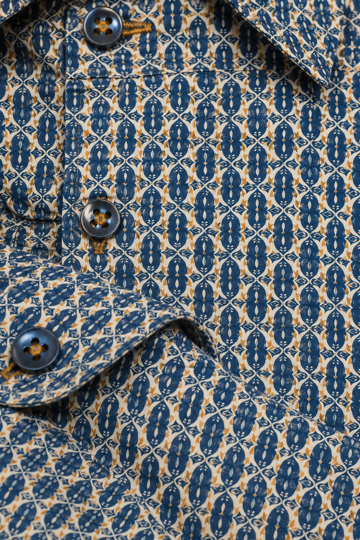Chemise sport imprimée micro motif