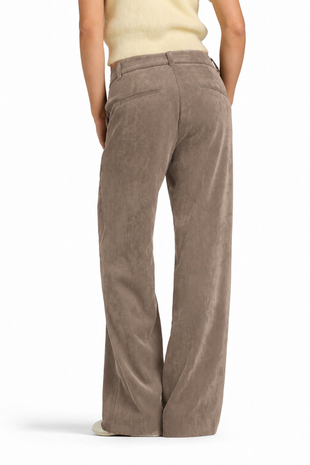 Pantalon à jambe large en velours côtelé Amelie