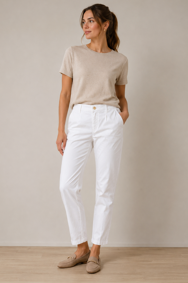 Pantalon chino à coupe droite