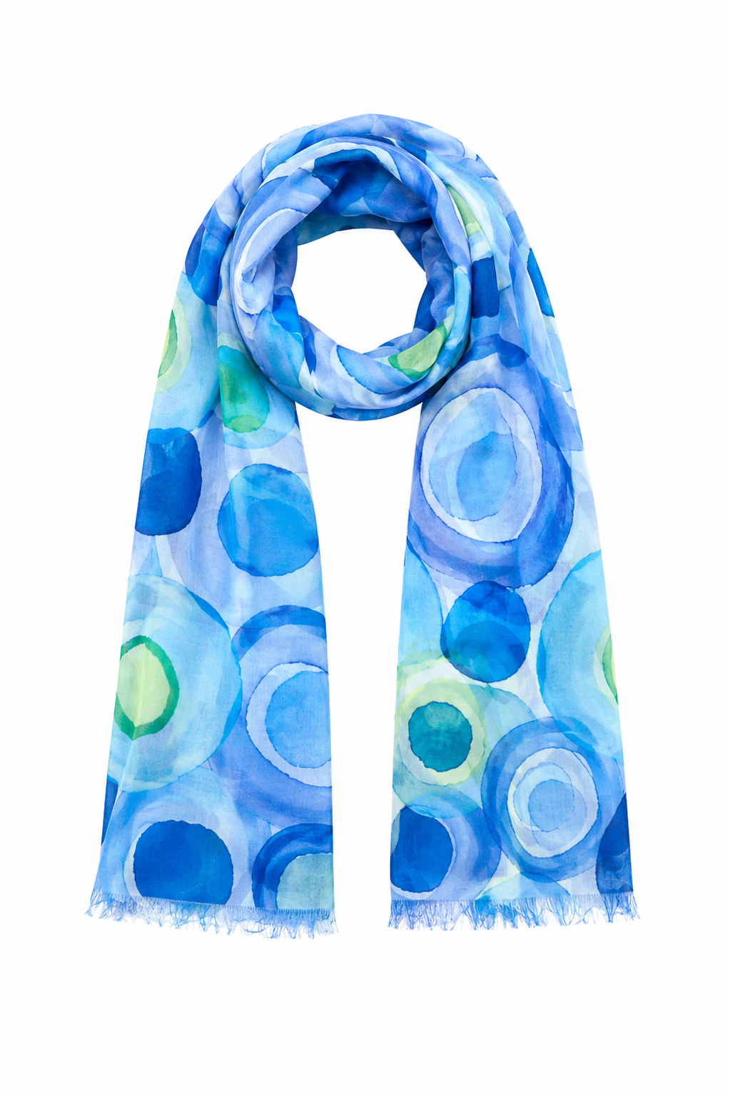 Lightweight scarf with an artistic pattern