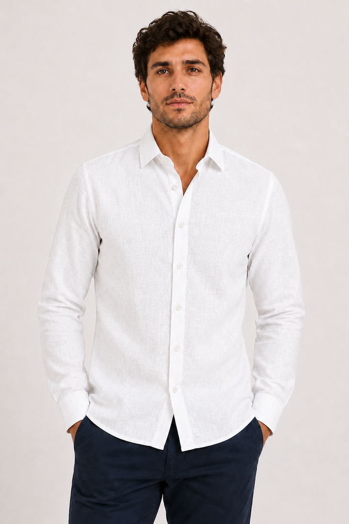 Chemise sport effet lin