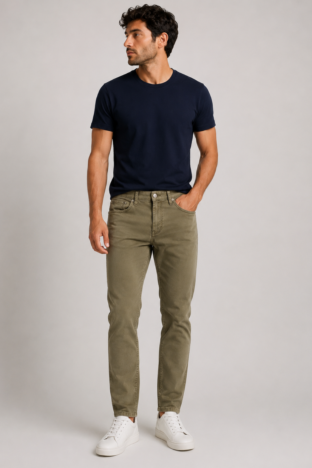 Pantalon ajusté extensible