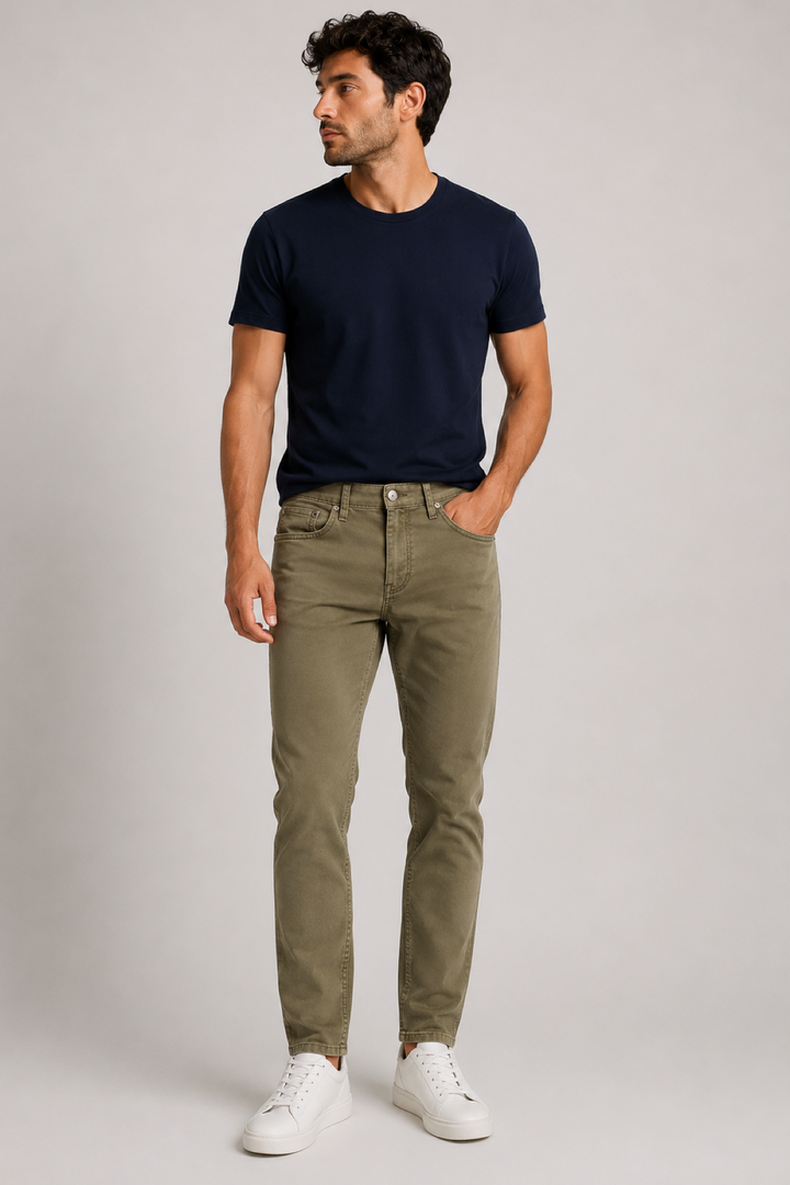 Pantalon ajusté extensible