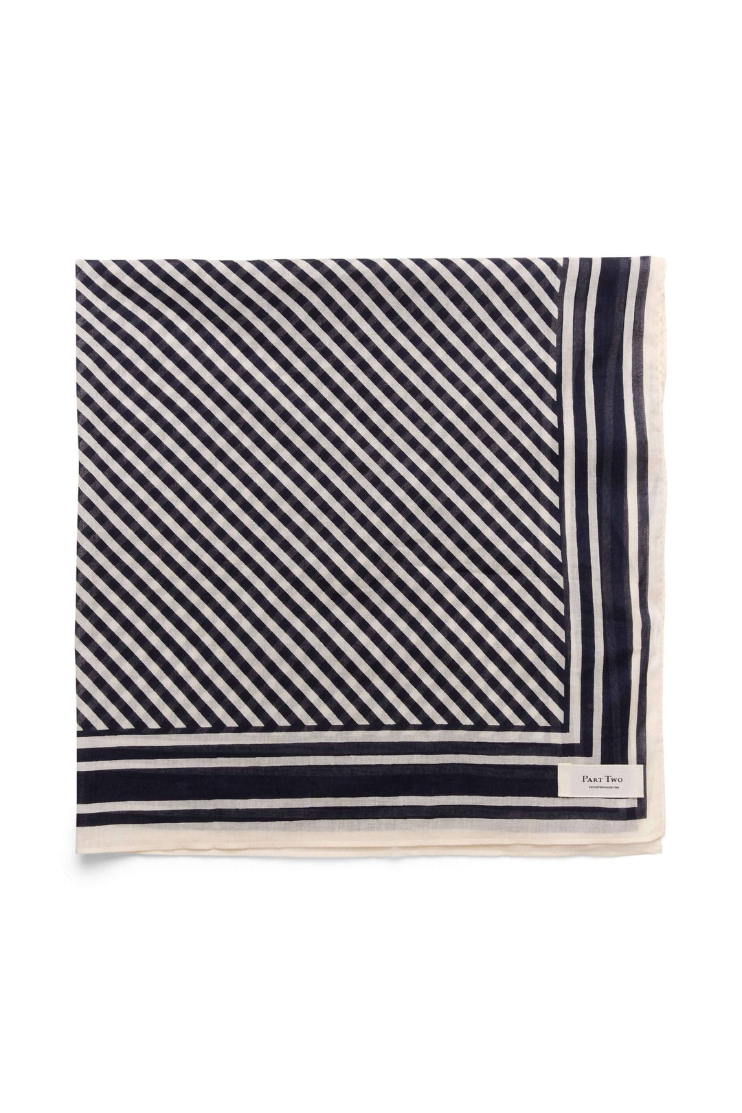 Foulard Phi élégant à rayures délicates, en coton doux pour un style rafraîchissant.