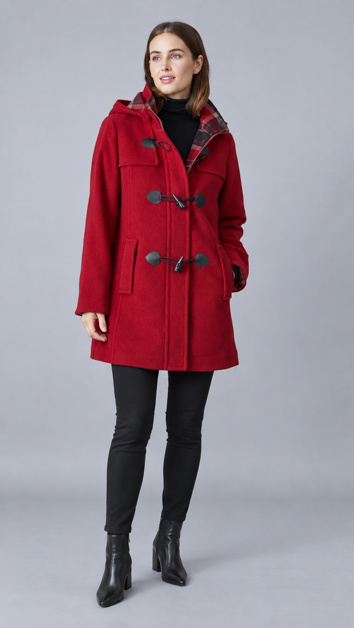 Hooded duffle coat