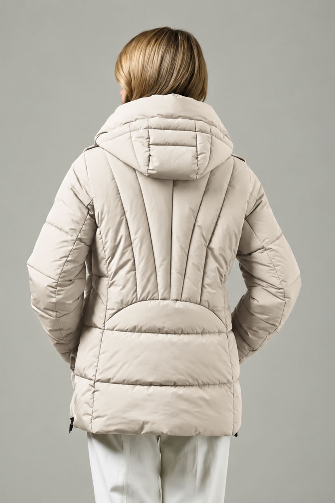 Hooded quilted coat