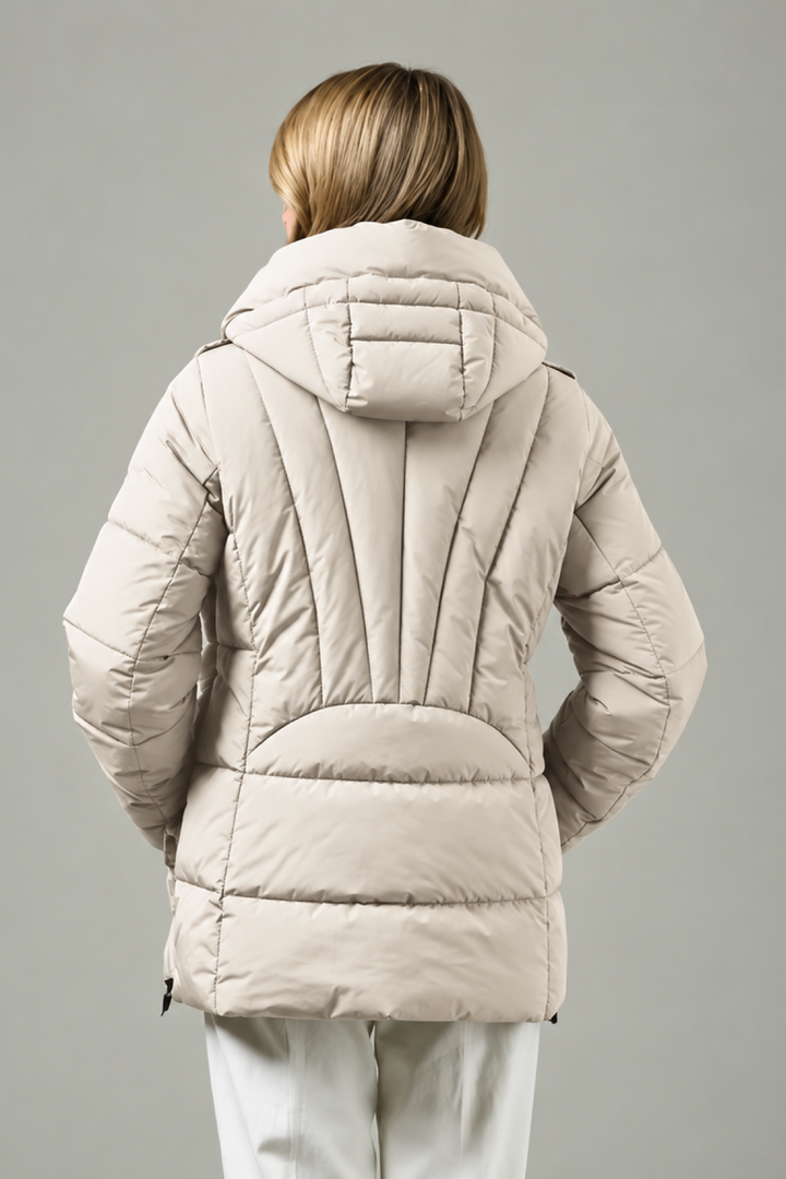 Hooded quilted coat