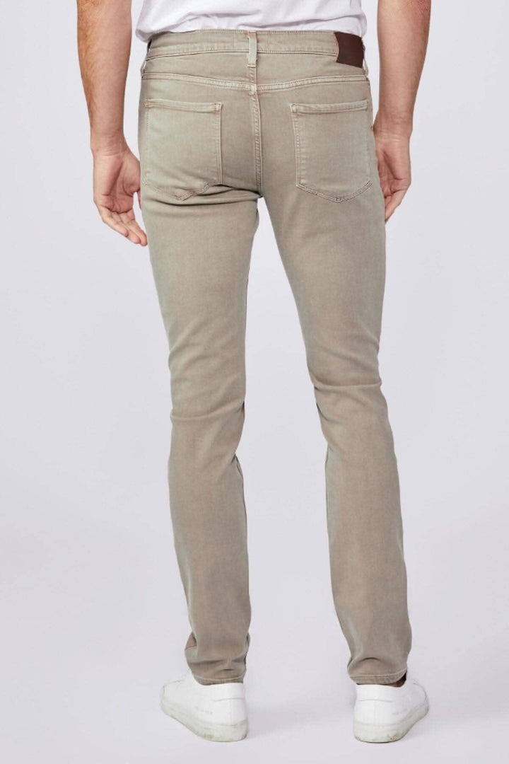 Jean Lennox Vintage Beige, coupe slim ajustée, vue arrière, denim confortable et extensible.
