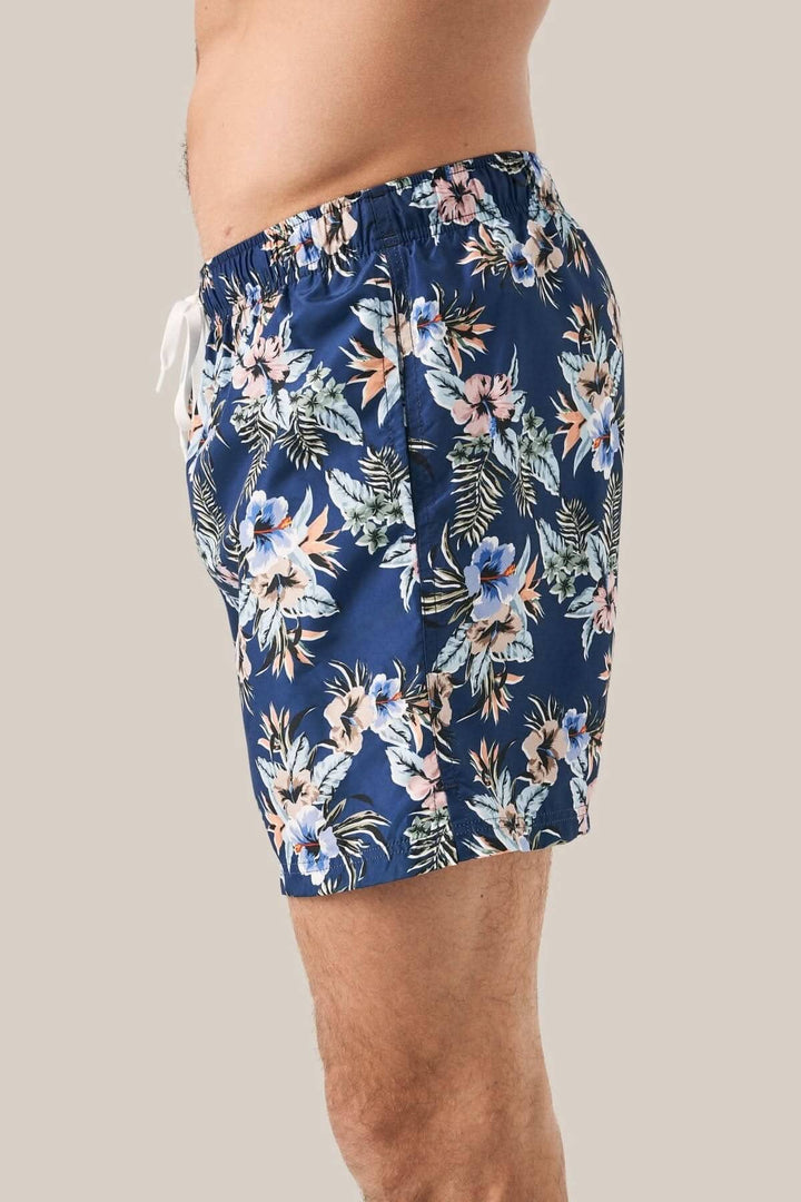 Maillot de bain fleuri en polyester italien, courte longueur, imprimé floral, idéal pour l&
