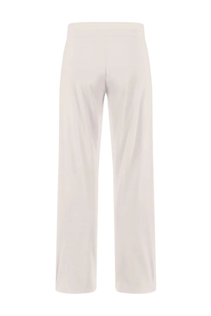 Pantalon habillé droit Candice avec coupe droite et taille élastique, idéal pour des occasions élégantes et le confort au travail.