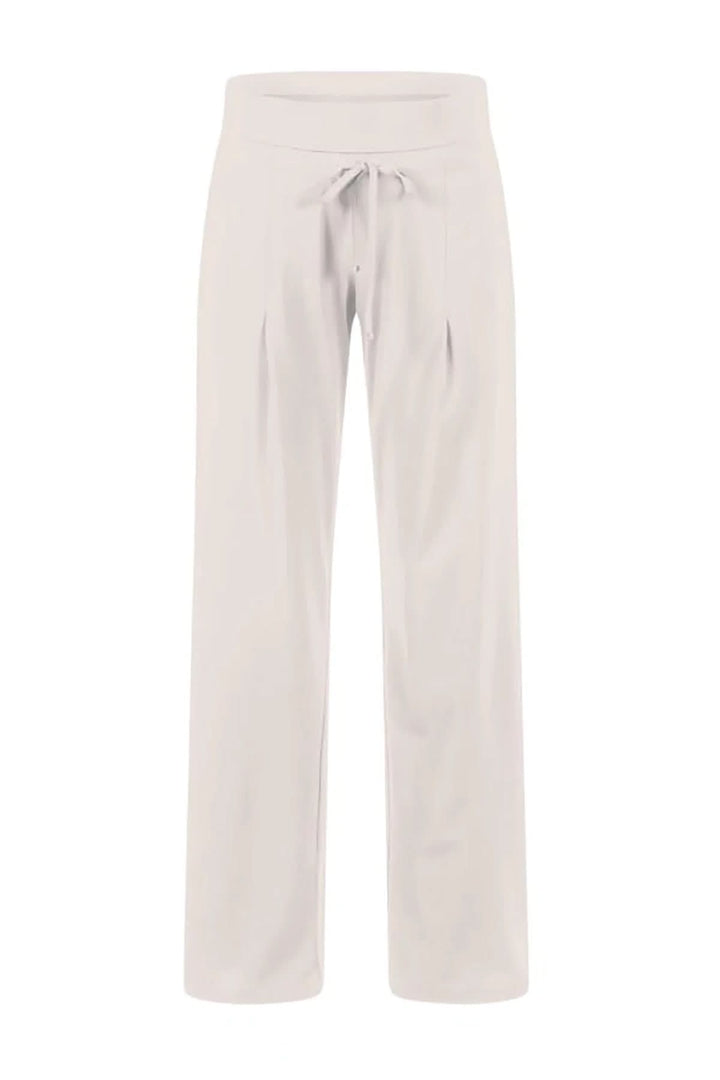 Pantalon habillé droit Candice avec taille élastique et cordon, offrant confort et élégance, idéal pour le travail et occasions soignées.