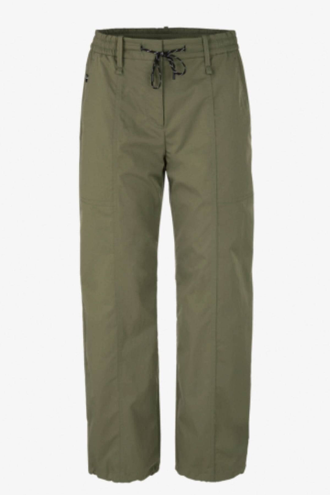 Pantalon style aviateur Renton en vert olive, coupe décontractée avec poches plaquées et cordon de serrage.