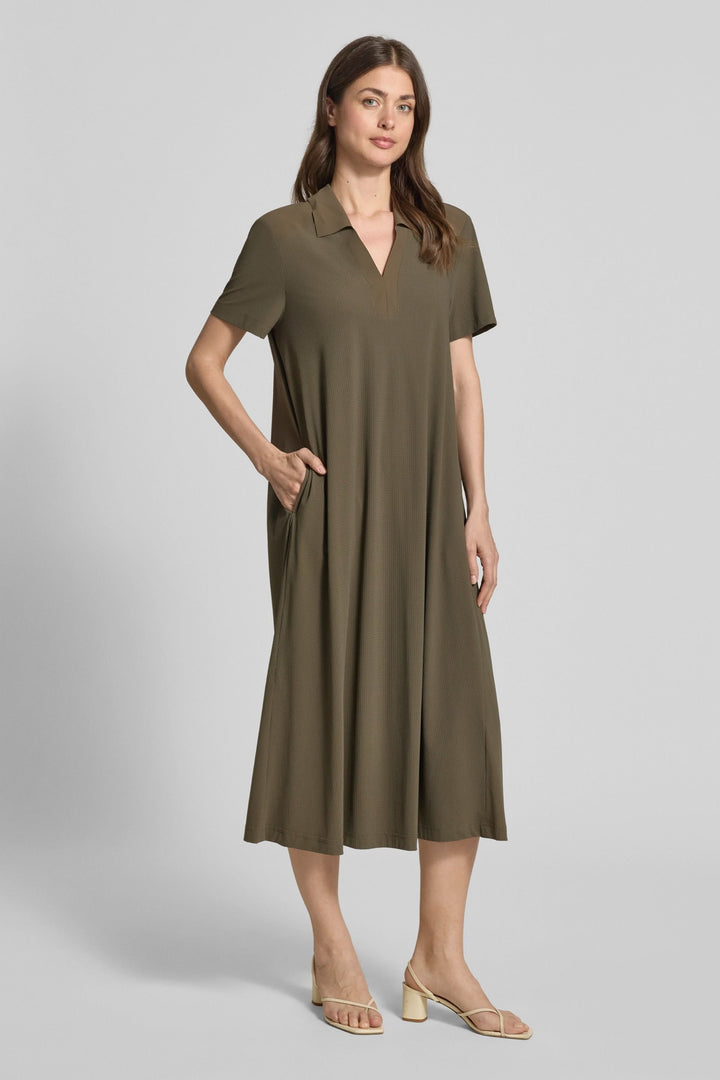 Robe Josephina midi fluide col ouvert