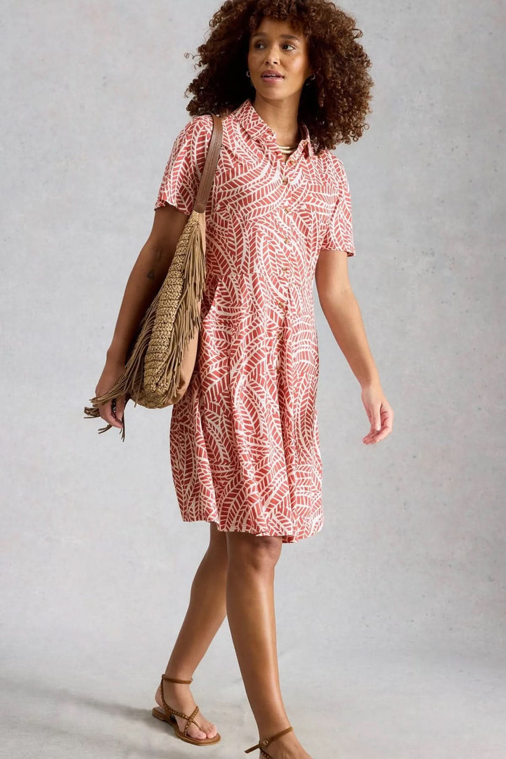 Robe Ria courte imprimée col chemise