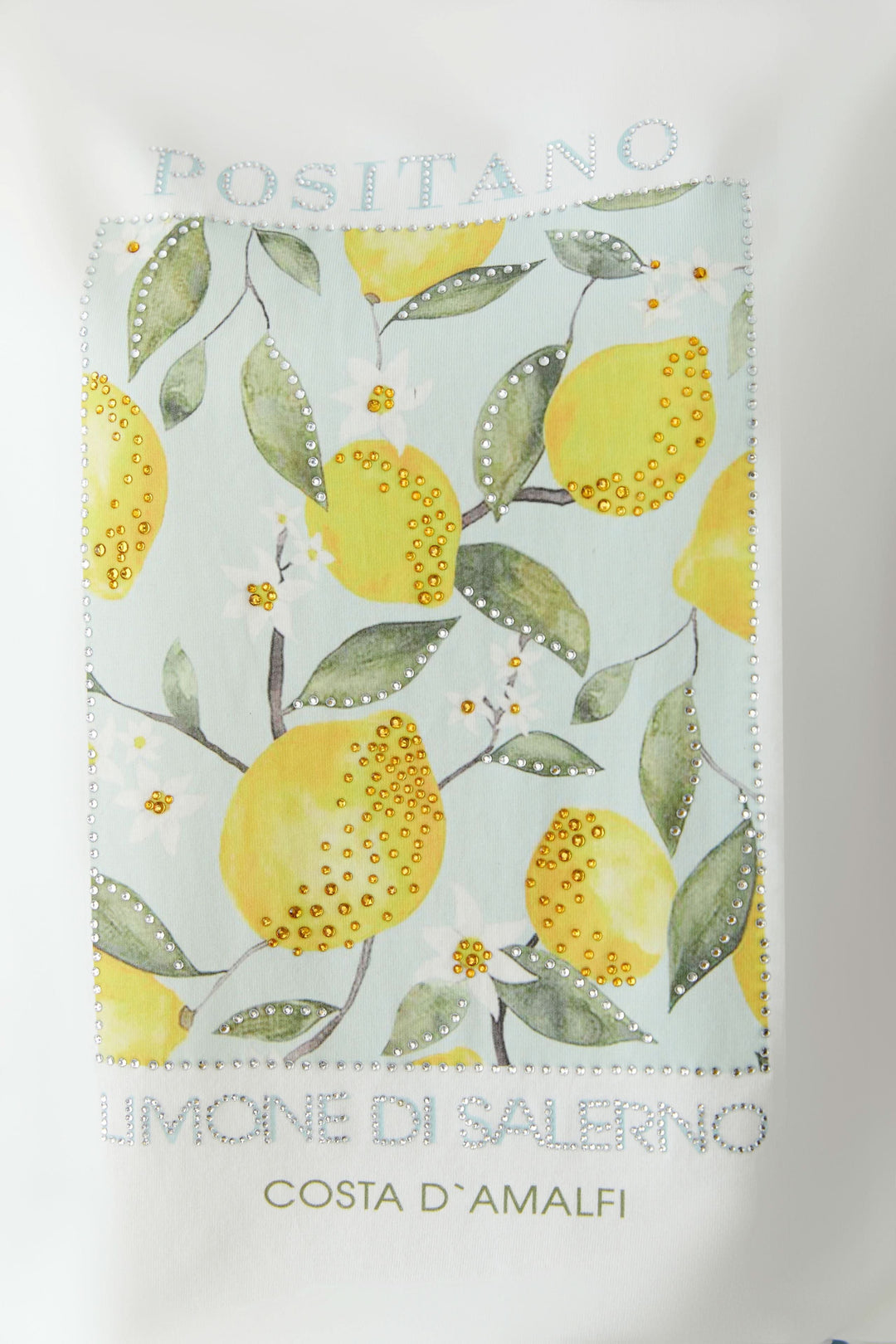 T-shirt imprimé à manches courtes avec motif citron."Positano Limone di Salerno Costa d&