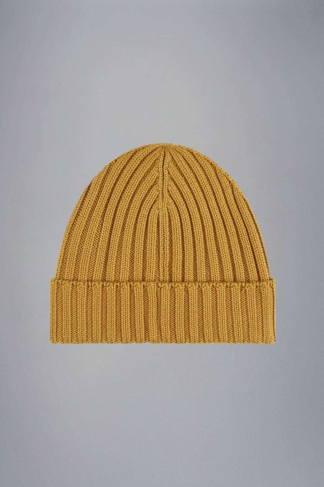 Bonnet en laine côtelée jaune, idéal pour l&