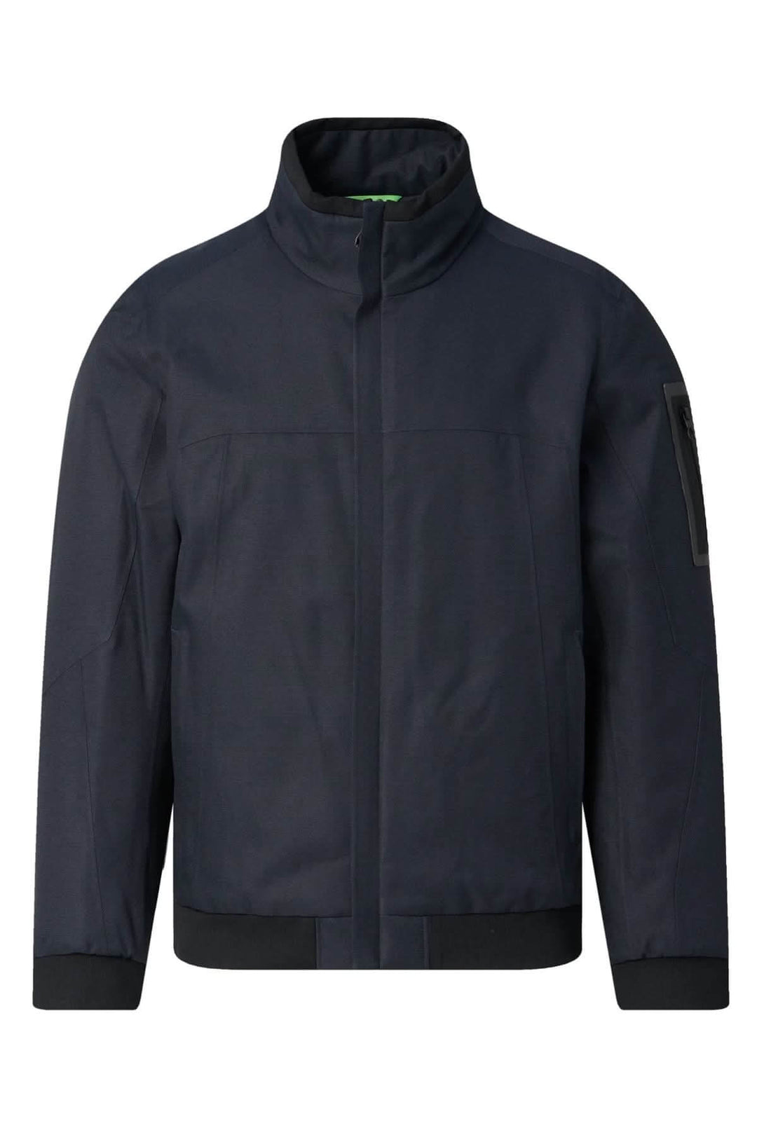 Veste Hexatec Boss Green twill technique, doublée polaire, imperméable, poches zippées, manches longues, couleur foncée.