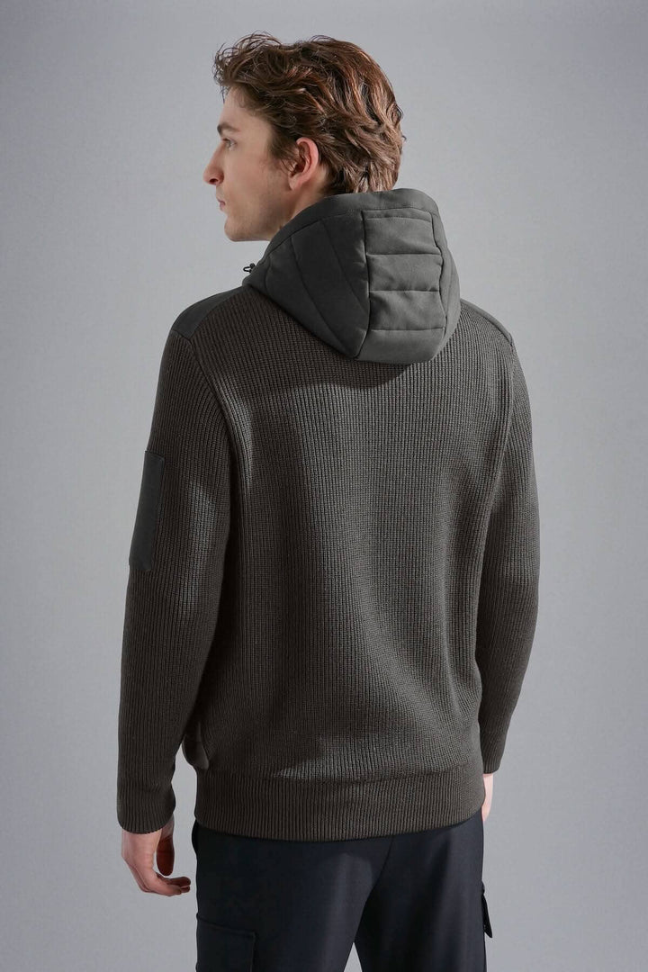 Veste imperméable à capuchon de Paul &amp; Shark, vue arrière, style hybride, confort et modernité.