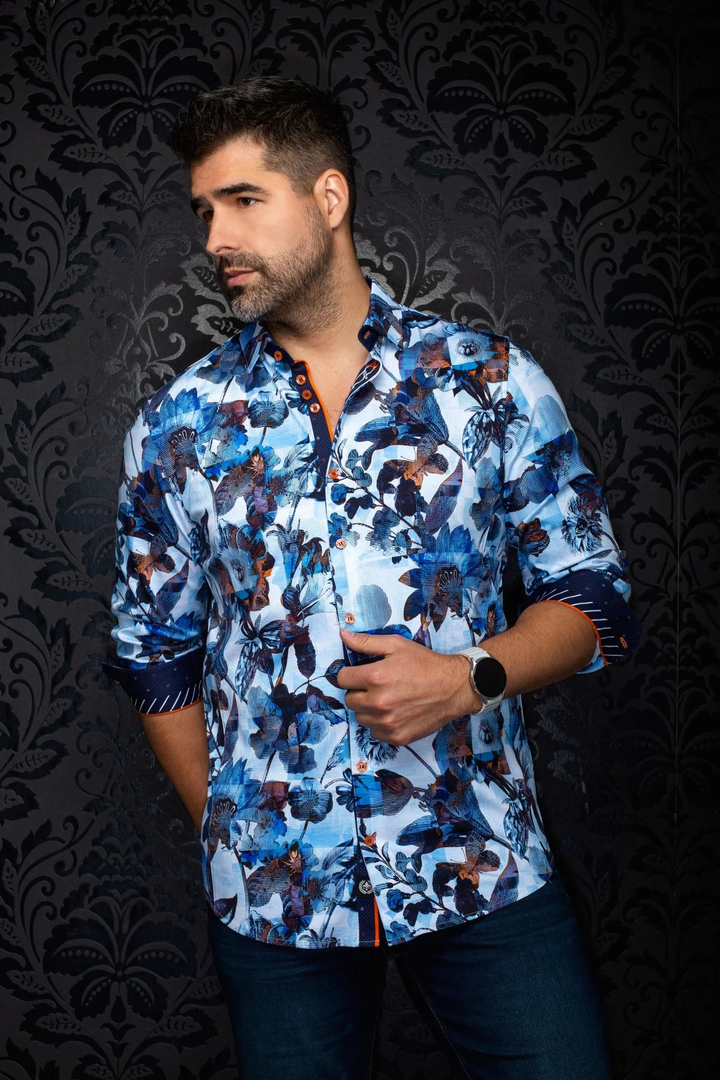 Sirocco Floral Print Sport Shirt