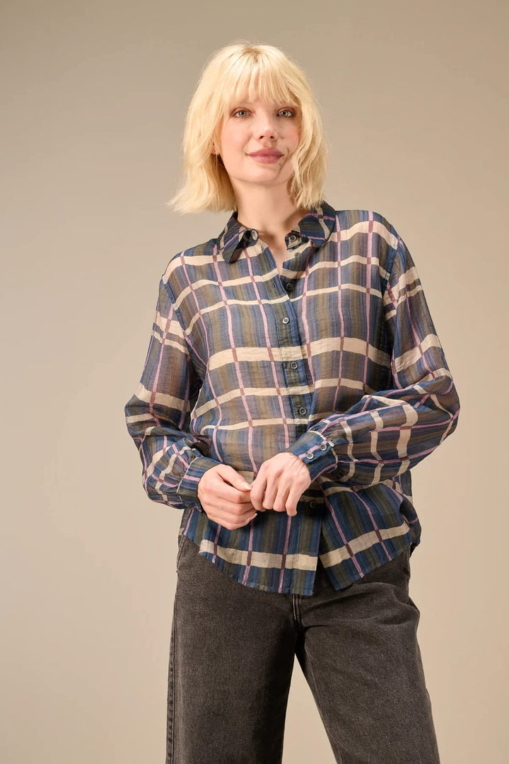 Blouse à carreaux pour femme Nile