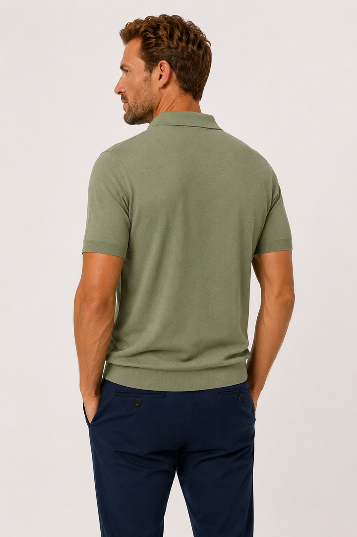Polo en coton tricoté ultra doux