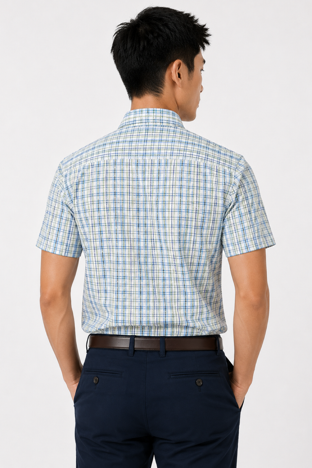 Chemise manches courtes à carreaux