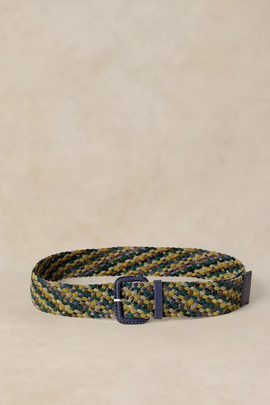 Ceinture tressée multicolore vue de face pour femme White Stuff