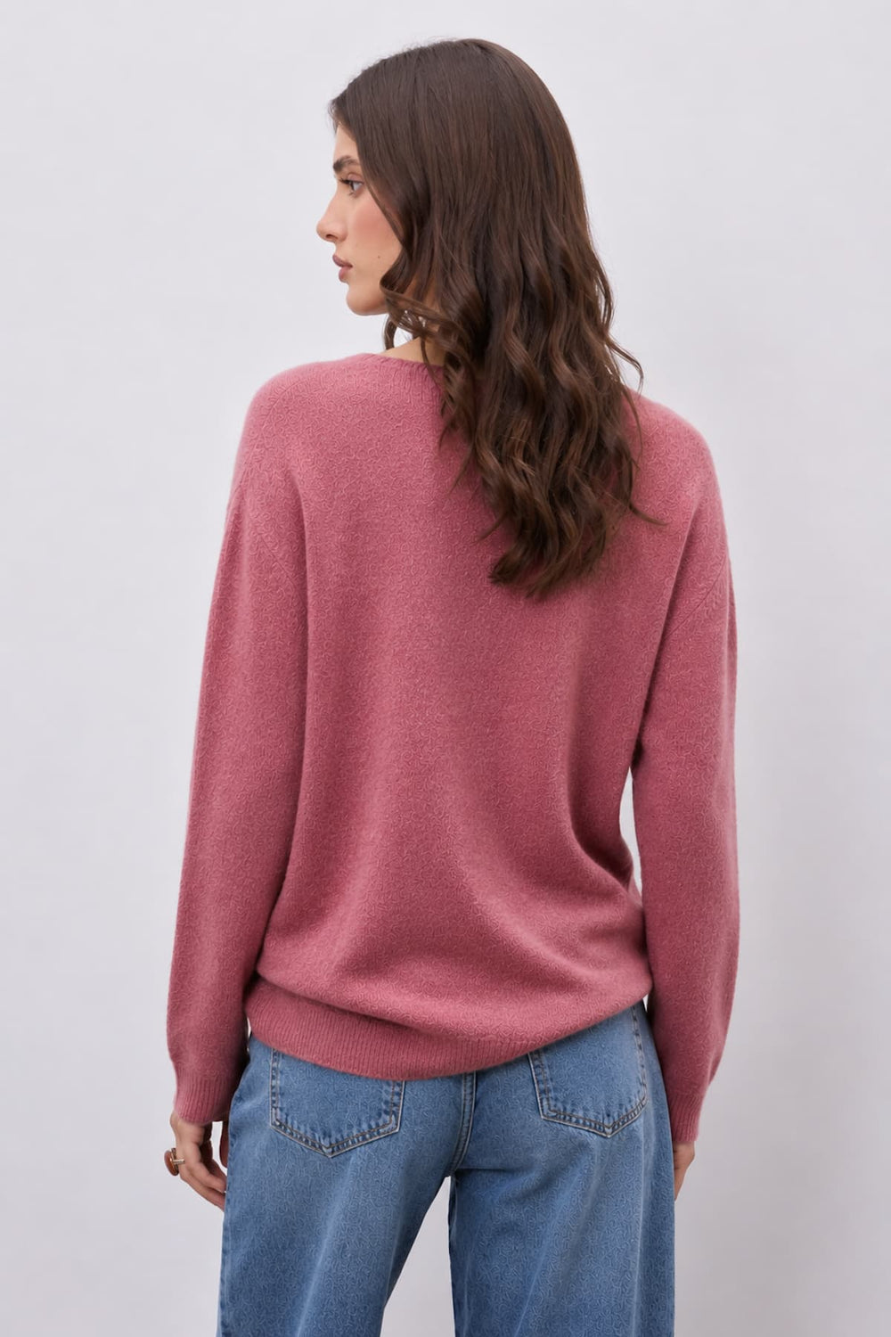Front view of the women's Becka knit crew-neck sweater Not Shy