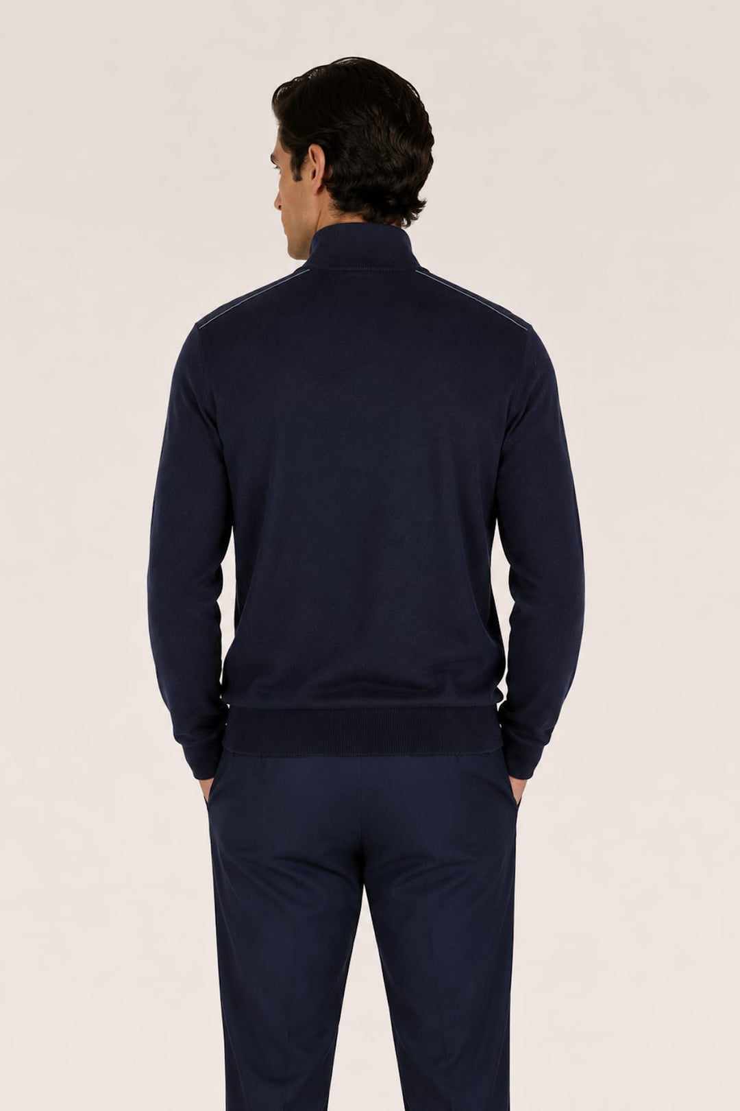 Front view of a blue Paul and Shark men&