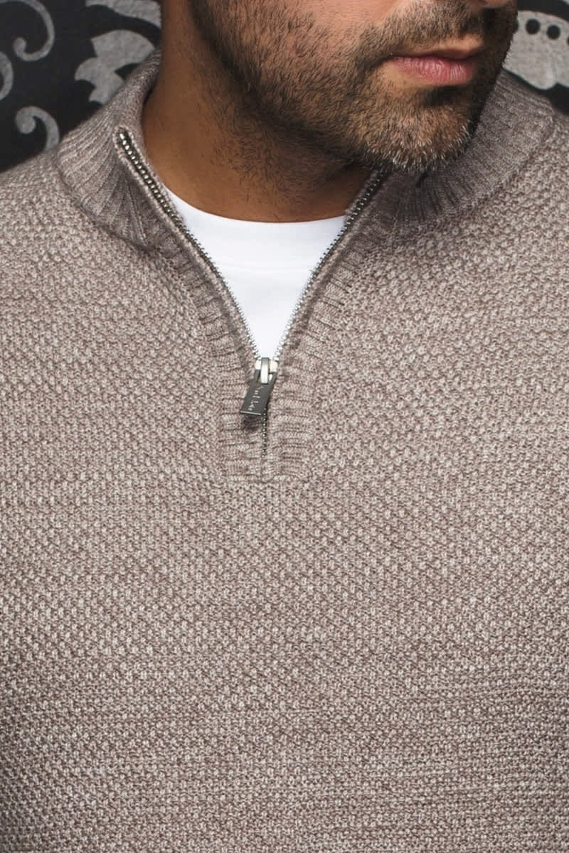 Men’s Au Noir merino wool half-zip sweater