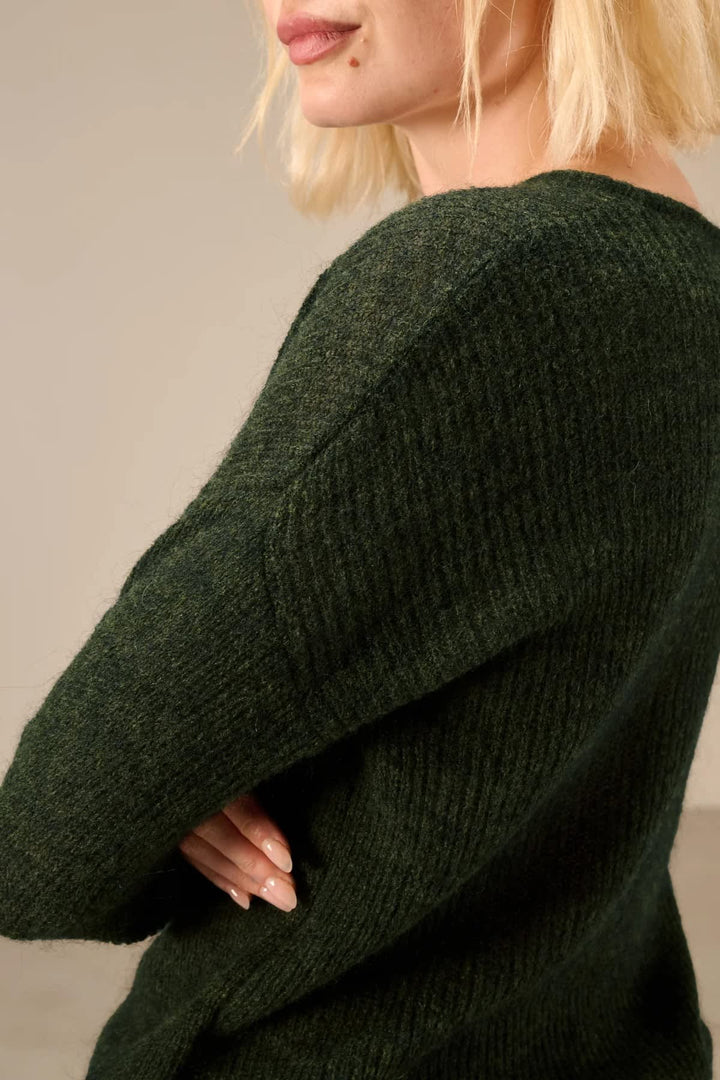 Chandail en tricot à col en V pour femme Nile