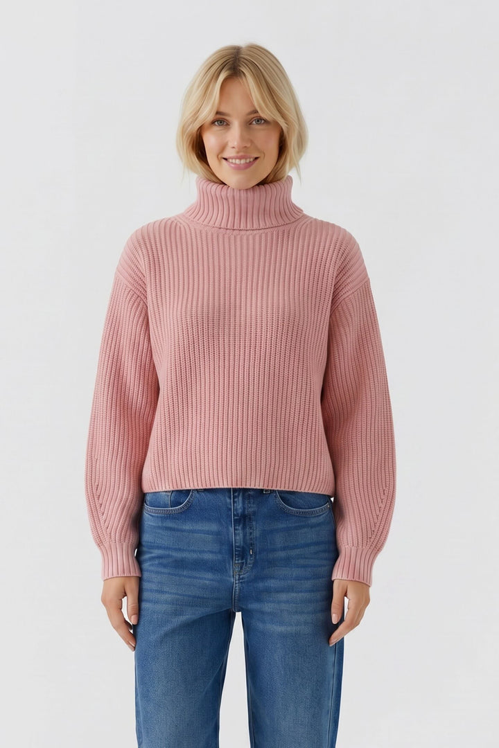 Chandail en tricot à col roulé pour femme Oui