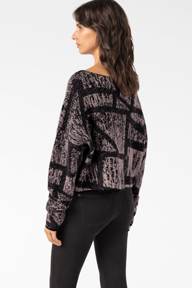 Chandail en tricot à motif graphique pour femme sarah pacini
