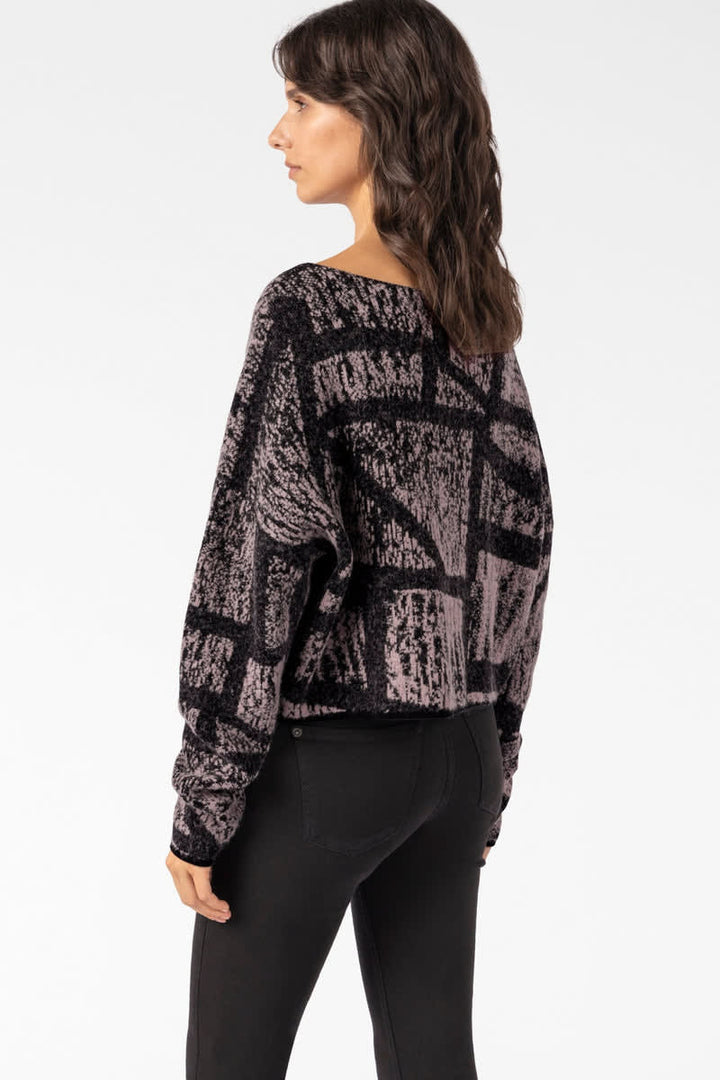 Chandail en tricot à motif graphique pour femme sarah pacini