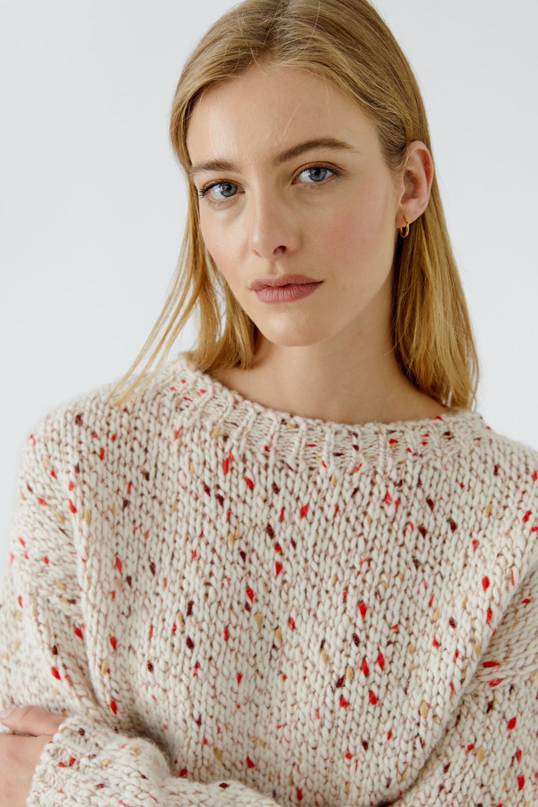 Chandail en tricot moucheté pour femme Oui