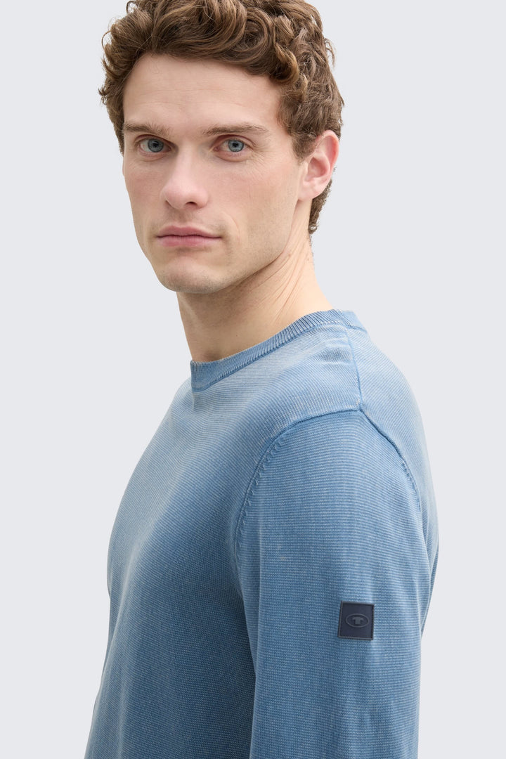 Front view of a light blue Tom Tailor men&