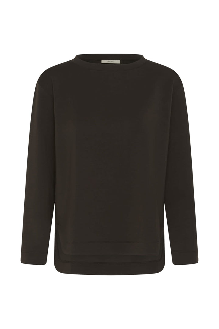 Vue de côté chandail ouaté Gincent Inwear femme beige avec motif torsadé - Valérie Simon
