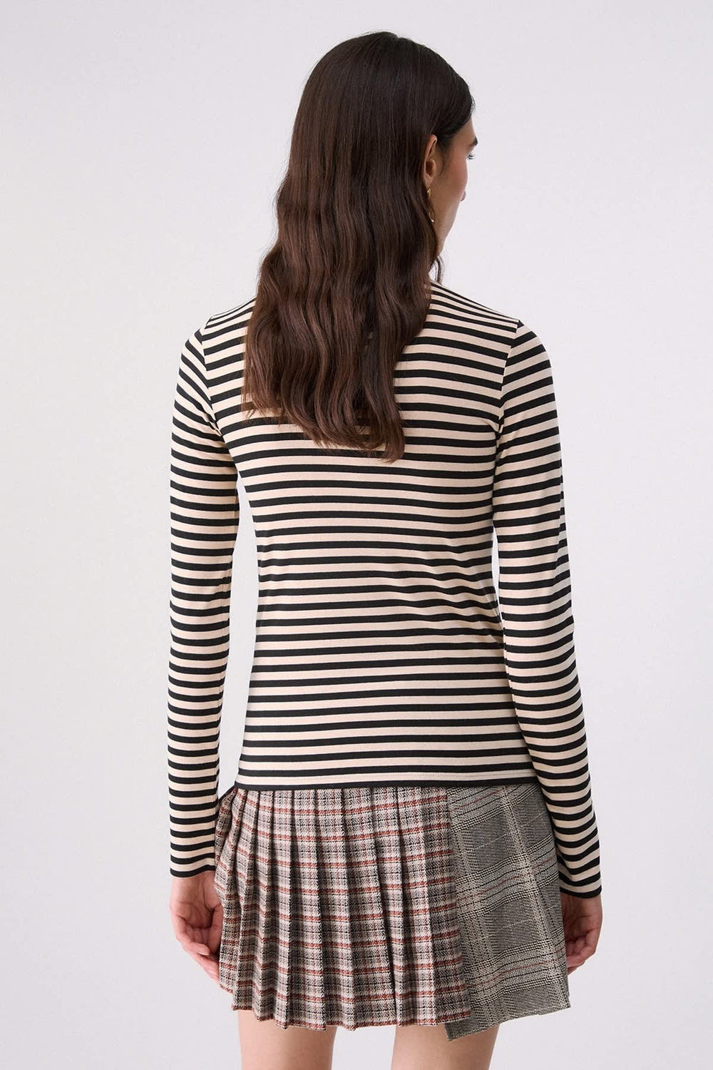 Women's long-sleeved striped sweater liujo