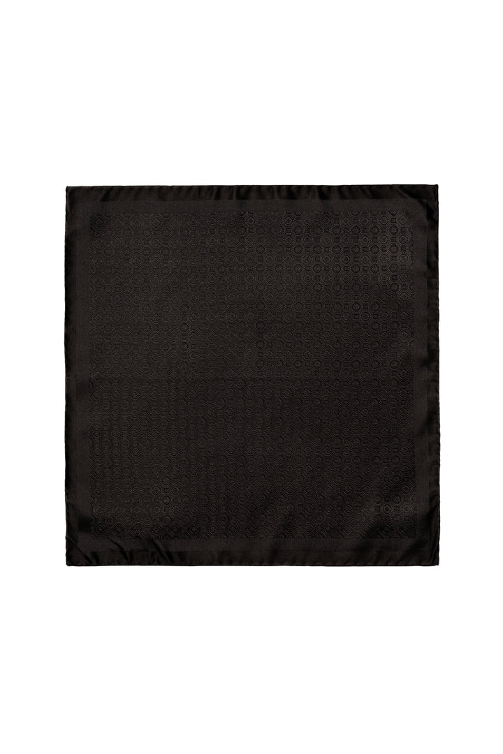 Side view of an orange Eton silk scarf for men with a distinctive texture - Valérie Simon